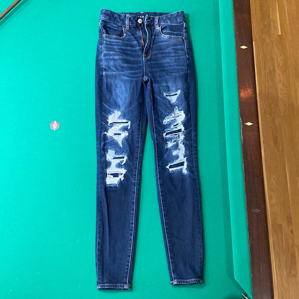 American Eagle curvy super high rise begging